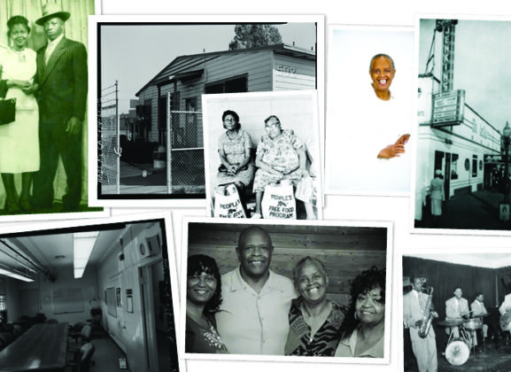 A collage of family photos from the author